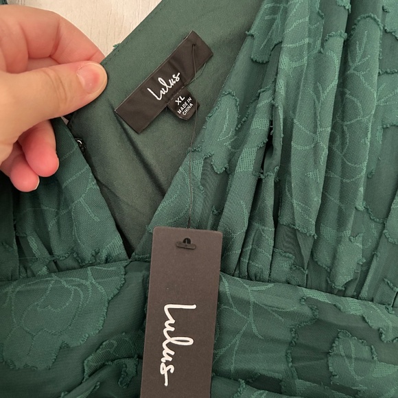 Lulus | Sweet Sophistication Green Burnout Floral Maxi Dress | XL | NWT - Picture 8 of 9